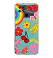 PrintiFy Xiaomi Poco C40 ile Uyumlu 1mm Slim Fit Water Color 5 Baskılı Şeffaf  Kılıf