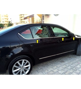 Skoda Octavia A7 Krom Cam Çıtası 6 Parça 2015 Sonrası