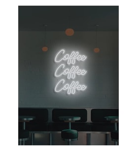 Coffee Coffee Coffee Yazılı Neon Tabela