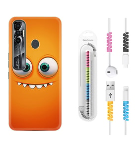 Tecno Spark 6 6 Go 8C 8 Pro 7 7 Pro Kılıf Kablo Koruma Spiral Silikon Dişlek 1615