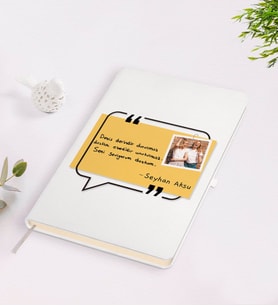BK Gift Kişiye Özel Kendi El Yazın Mesajlı Fotoğraflı Hediye Beyaz Defter-4