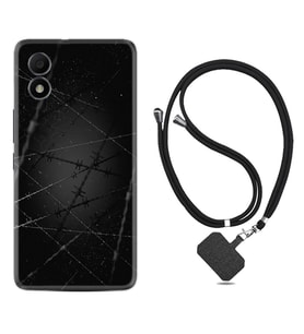 TCL 303 Kılıf Silikon Boyun Askılı İpli Desenli Silikon Dikenli Tel 1779