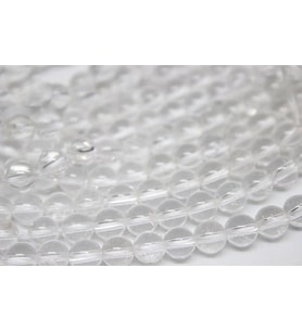 Kristal Kuvars Taşı YARIM Dizi 5mm (18cm uzunluğundadır)
