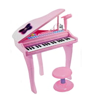 37 Tuşlu Mini Piano Mikrofonlu Ve Tabureli Çocuk Piyano Pembe-88022