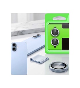 iPhone 16 / 16 Plus kamera lens koruyucu (Mavi)