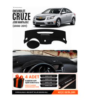 CHEVROLET CRUZE J300 MAKYAJSIZ (2008-2011) Uyumlu Torpido Örtüsü Torpido Kılıfı - Siyah