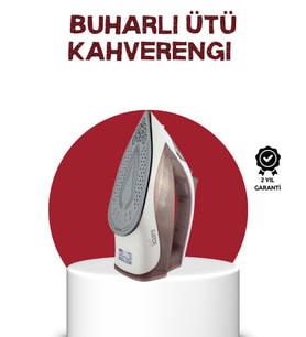 Northcity Seramik Tabanlı Buharlı Ütü 2200W - Dikey Ütüleme ve 300ml Su Tankı Kahverengi
