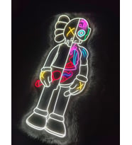 KAWS Neon Duvar Dekoru - Oyuncu Odası ve Ofis İçin Tasarım LED Tabela