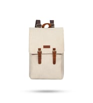Design 02 15.6 Inch Kanvas - Hakiki Deri Laptop Sırt Çantası