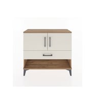 Arges Şifonyer 2 Raflı Tek Çekmeceli 2 Kapaklı 88x30x80 Çam-Aytaşı