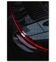 Cakapuzzle Siyah Porsche Spor Araba Arka Detay Puzzle Yapboz MDF (Ahşap) (120 Parça)