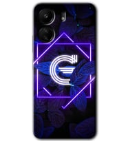 Xiaomi Redmi 13C Kılıf HD Desen Baskılı Kılıf - Dark Neon Yaprak G Harfi