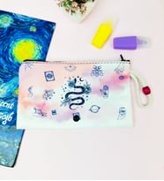 Tarot Yılan Tasarımlı Bez Kalemlik Cüzdan