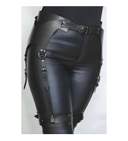 Giysi Üzeri Giyilebilir Deri Jartiyer Harness (Siyah)