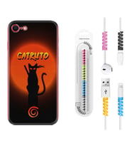 Apple iPhone 5 6 7 8 Plus Se XR Kılıf Kablo Koruma Spiral Silikon Catrudo 1679