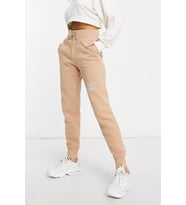 Nike Swoosh Fleece Joggers Brown Şardonlu Bol Kesim, Yüksek Belli Kadın Eşofman Altı Sütlü Kahve