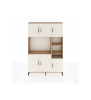 Arges Dolap 10 Raflı 6 Kapaklı 132x30x195 Çam-Aytaşı/Çam