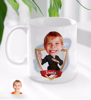 BK Gift Kişiye Özel İsimli Çocuk Karateci Karikatürlü Beyaz Kupa Bardak-1