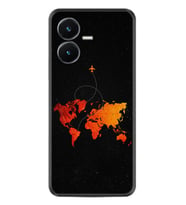 Vivo Y22S Kılıf Silikon Desen Özel Seri İz Bırakan Uçak 1778