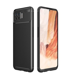 Oppo A73 Kılıf Auto Focus Karbon Kapak - Siyah