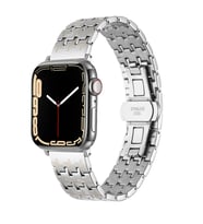 Apple Watch Ultra 49mm Uyumlu Zore KRD-86 Metal Kordon (Gümüş)
