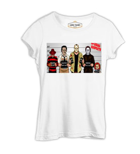 The Usual Suspects - Horror Beyaz Kadın Tshirt