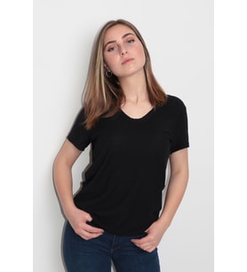 Rich Kadın Organik V Yaka T-shirt %100 Pamuk Tişört