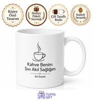 Kahve Benim Sıvı Akıl Sağlığım Kupa Bardak Hediye