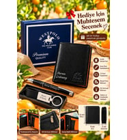 WESTPOLO İSME ÖZEL HAKİKİ DERİ LÜX ERKEK CÜZDAN (Turuncu-Sıyah)