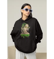 Tasarım Billie Eilish Baskılı Unisex Oversize Şarkıcı Hoodie