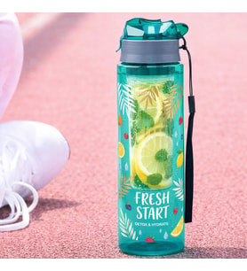 BK Gift Detoks Tasarımlı Süzgeç Hazneli Suluk 500 ml -1, BPA İçermeyen Detoks Matara