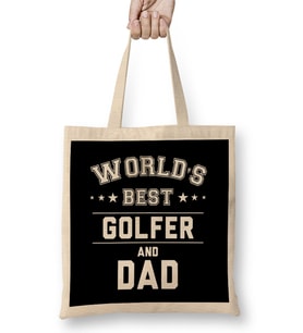 World's Best Golfer And Dad Bez Çanta Uzun Saplı