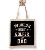 World's Best Golfer And Dad Bez Çanta Uzun Saplı