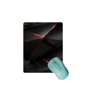 SonicTouch Kırmızı Siyah Kaymaz Taban Gamer Oyuncu Masaüstü Dikişsiz Mouse Pad Mouse Altlığı 17x21cm