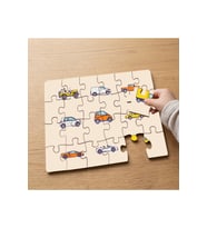Nesne Kavramı - Arabalar Tasarımlı 24 Parça Ahşap Çocuk Puzzle MPK1181