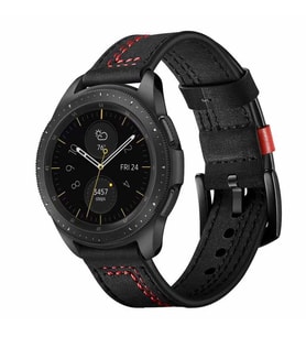Huawei Honor Magic Watch 2 42mm Kordon Nubuk Deri Kordon (Siyah)