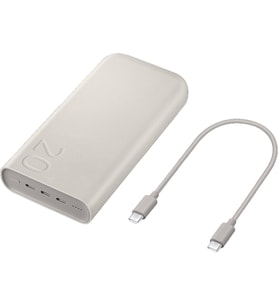 Samsung 20000 Mah 45 Watt Powerbank, Hızlı Şarj, Pd 2.0, 3 Çıkışlı, Kablo Dahil, Bej, 2024 Model (Çok Renkli)