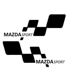 mazda sport Etiket Yapıştırma 30cmx11cm MMD253