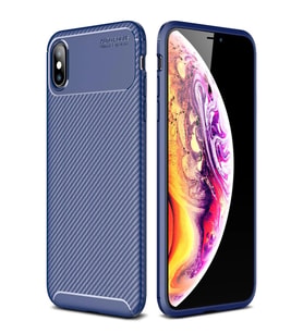 Durukar® iPhone XS Max Kılıf Auto Focus Karbon Kapak - Lacivert