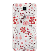 Huawei Y6 Pro Uyumlu Kapak Flowers Tasarımlı Şeffaf Silikon Kılıf