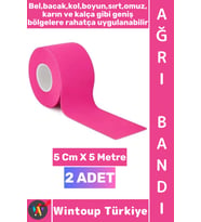 #AğrıBandı Uzun Süre Etki Kas Bel Bacak Kol Boyun Sırt Omuz Karın Kalça Pembe Isı Ağrı Bandı 2 Adet