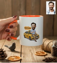 Kişiye Özel Karikatürlü Taksici Kupa Bardak Doğum Günü Hediyesi