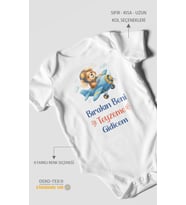 Bırakın beni teyzeme gideceğim Kısa Kollu Bebek Body %100 Pamuk
