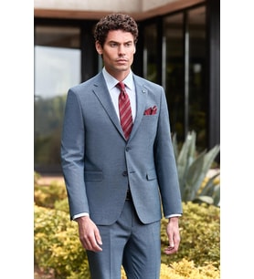 Koyu Lacivert Desenli Mono Yaka Astarlı 6 Drop Slim Fit Dar Kesim Takım Elbise 1001240174