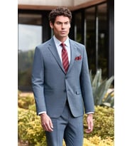 Koyu Lacivert Desenli Mono Yaka Astarlı 6 Drop Slim Fit Dar Kesim Takım Elbise 1001240174