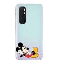Xiaomi Mi Note 10 Lite Uyumlu Kapak Mickey Mouse Tasarımlı Şeffaf Silikon Kılıf