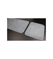 Mera Kaymaz Taban 2'li Pamuklu Banyo Paspası Yıkanabilir 60x100 50x60cm Banyo Halısı Gri