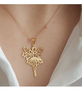 Kişiye Özel 925 Ayar Gümüş Peri Kolye