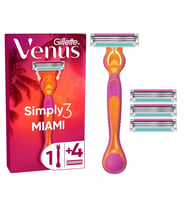 Gillette Venus Gillette Simply 3 Tıraş Makinesi + 3 Yedek Tıraş Bıçağı Kadınlar İçin