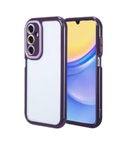 Skyarc Samsung Galaxy A15 Kılıf Kamera Korumalı Renkli Kenar ve Çerçeve Tasarımlı Vitamin Kapak (Mor)